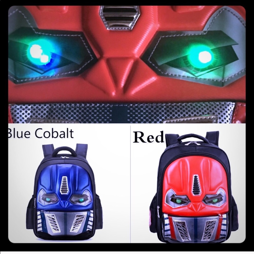 TRANSFORMER BACKPACK WITH LIGHT UP EYES - Picture 1 of 5
